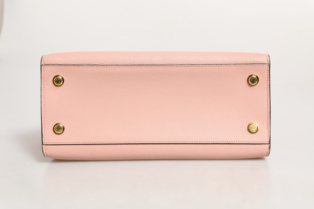 Pink and Black Leather City Steamer Leather Handbag