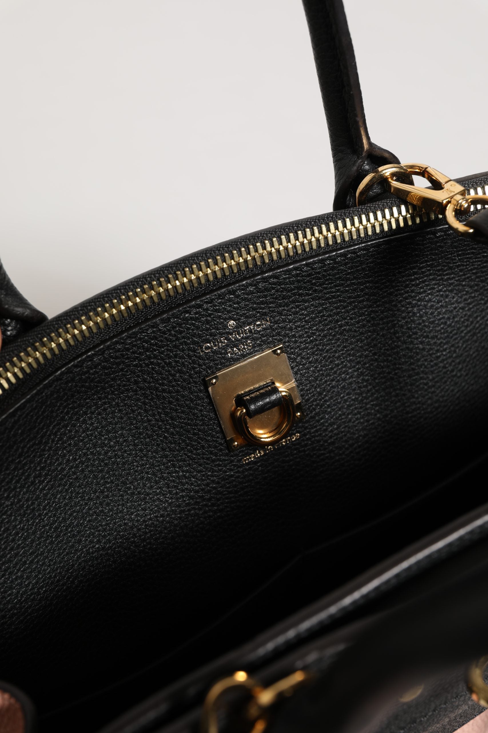 Pink and Black Leather City Steamer Leather Handbag