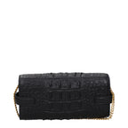 Black Leather Clutch Bag