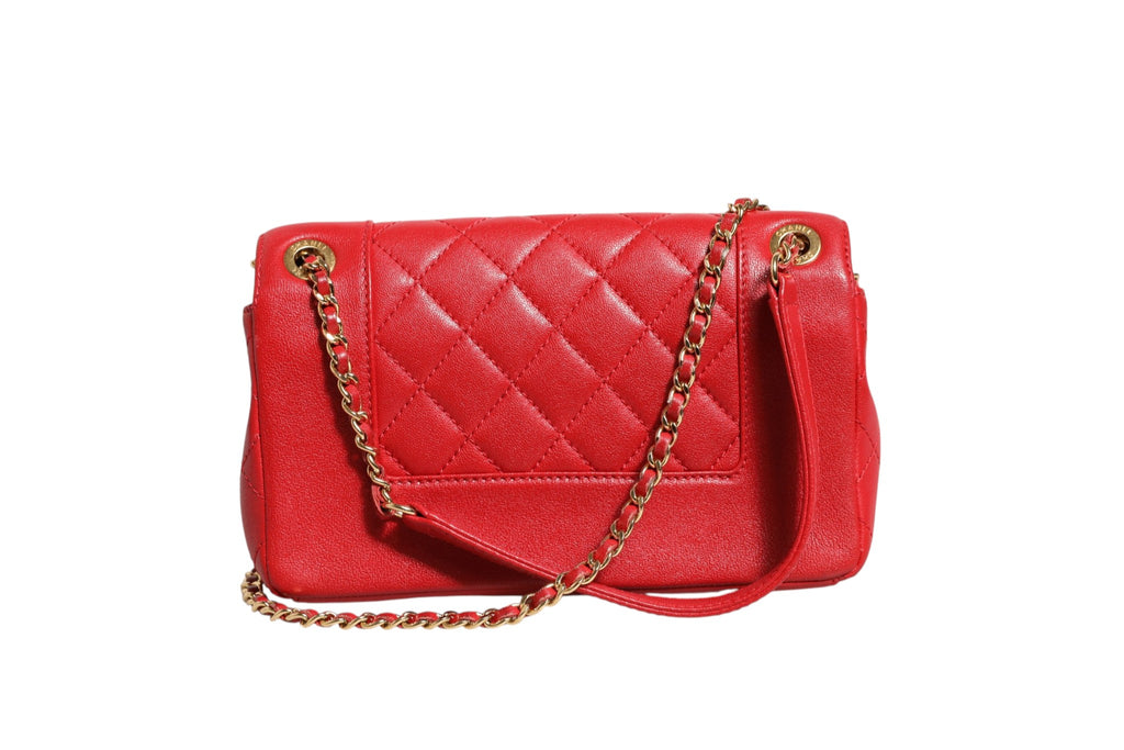 Burgundy Sheepskin Quilted Leather Mademoiselle Flap Bag