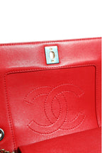 Burgundy Sheepskin Quilted Leather Mademoiselle Flap Bag