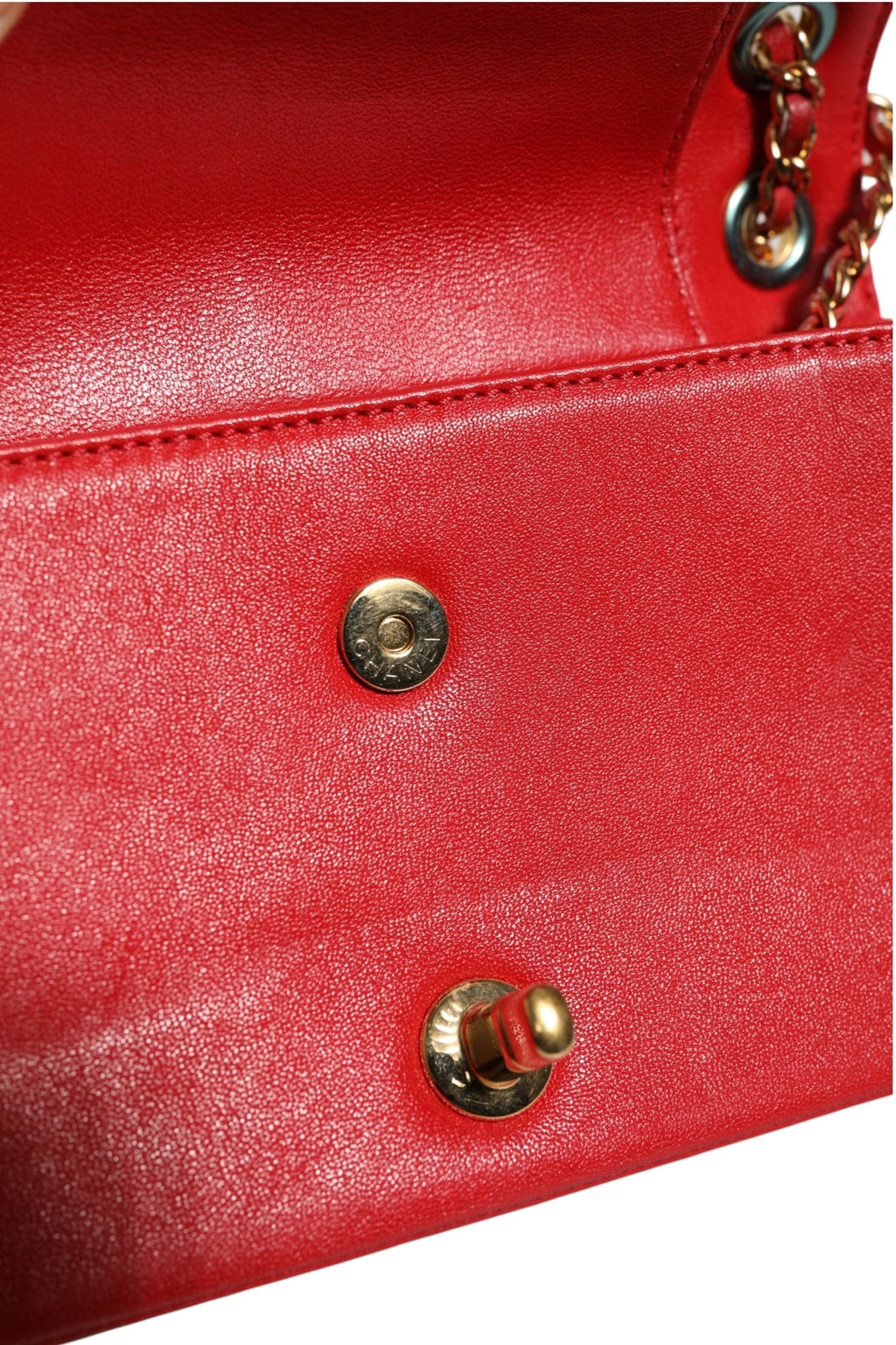 Burgundy Sheepskin Quilted Leather Mademoiselle Flap Bag