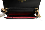 Chanel 19 Flap Coin Purse Quilted Leather Black Crossbody