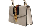White Calfskin Leather Sylvie Crossbody Bag