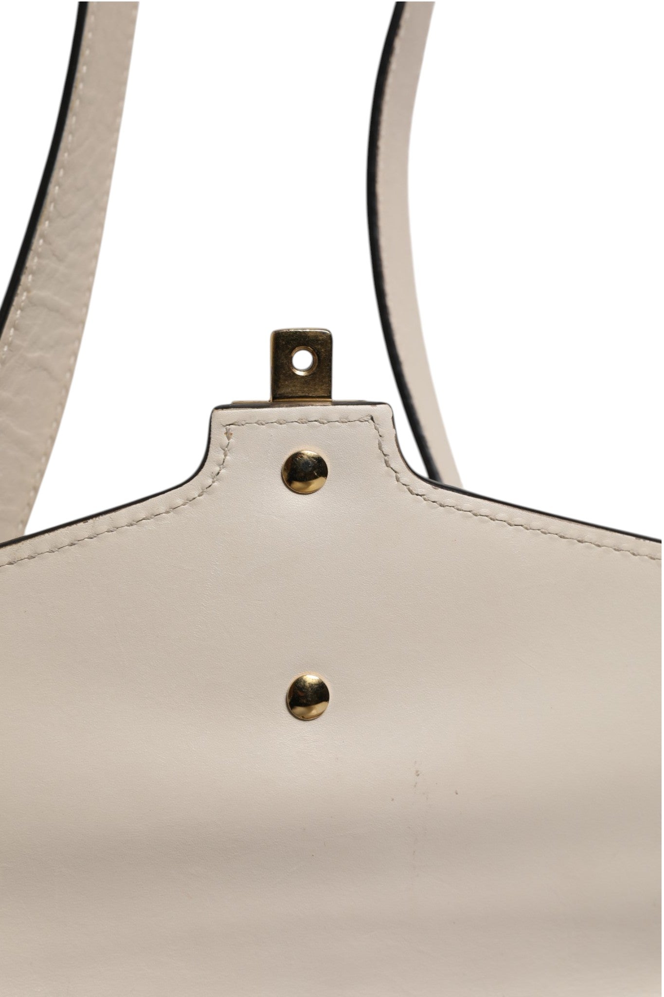 White Calfskin Leather Sylvie Crossbody Bag