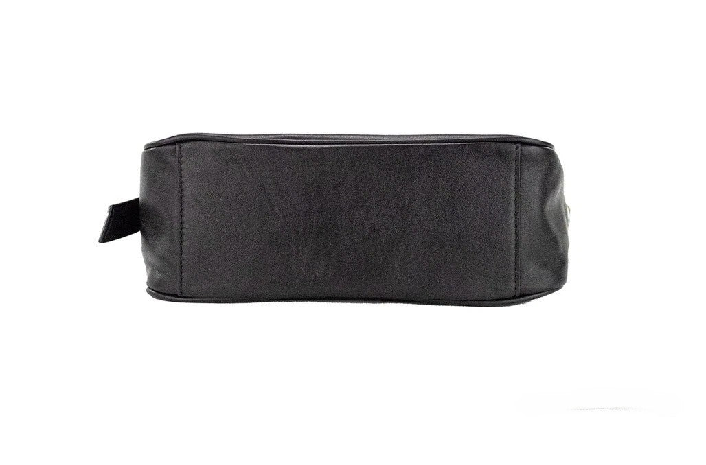 Marc Jacobs Tempo Small Black Smooth Leather Hobo Convertible Shoulder Bag Purse