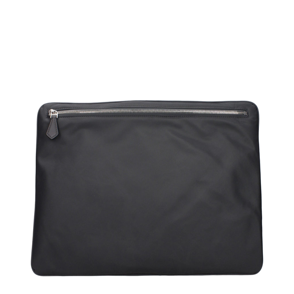Gray Fabric Clutch Bag