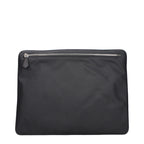 Gray Fabric Clutch Bag