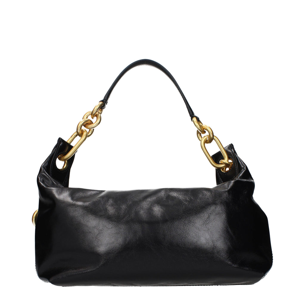 Black Leather Shoulder Bag