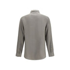 Bicolor Linen Dress Shirt