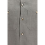 Bicolor Linen Dress Shirt