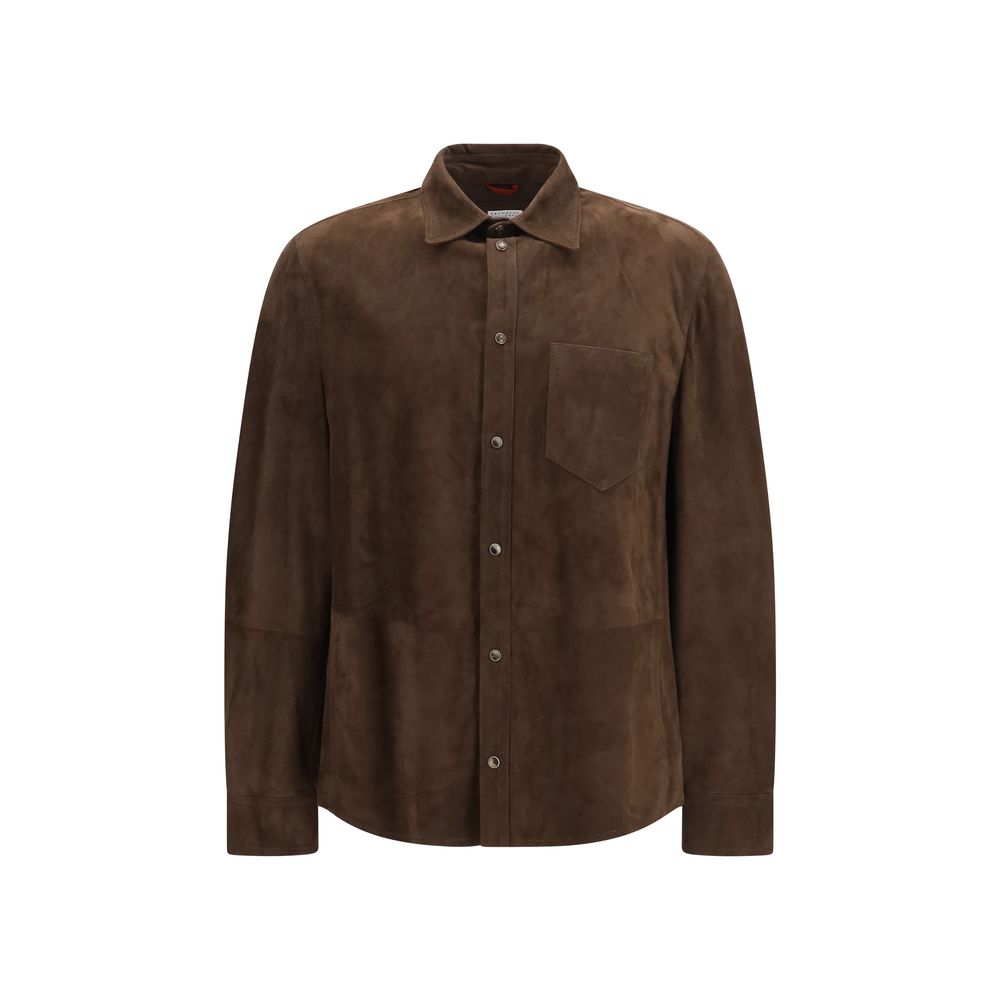 Brown Calf Leather Bos Taurus Shirt