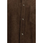 Brown Calf Leather Bos Taurus Shirt