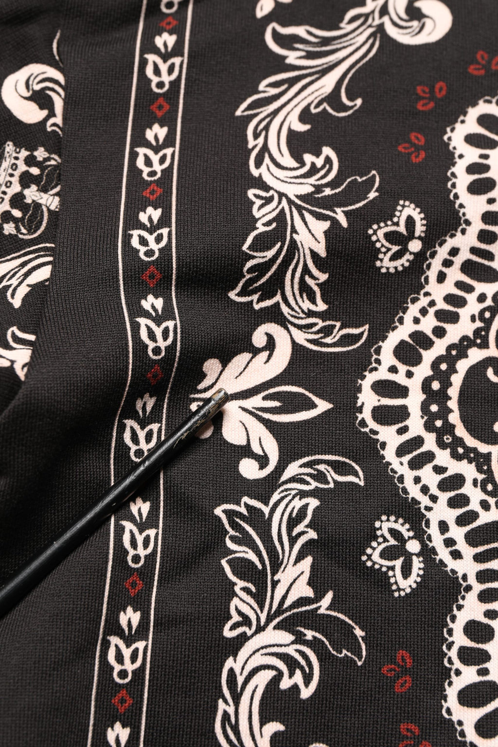 Black Bandana Print Cotton Men Hoodie Sweater