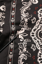 Black Bandana Print Cotton Men Hoodie Sweater