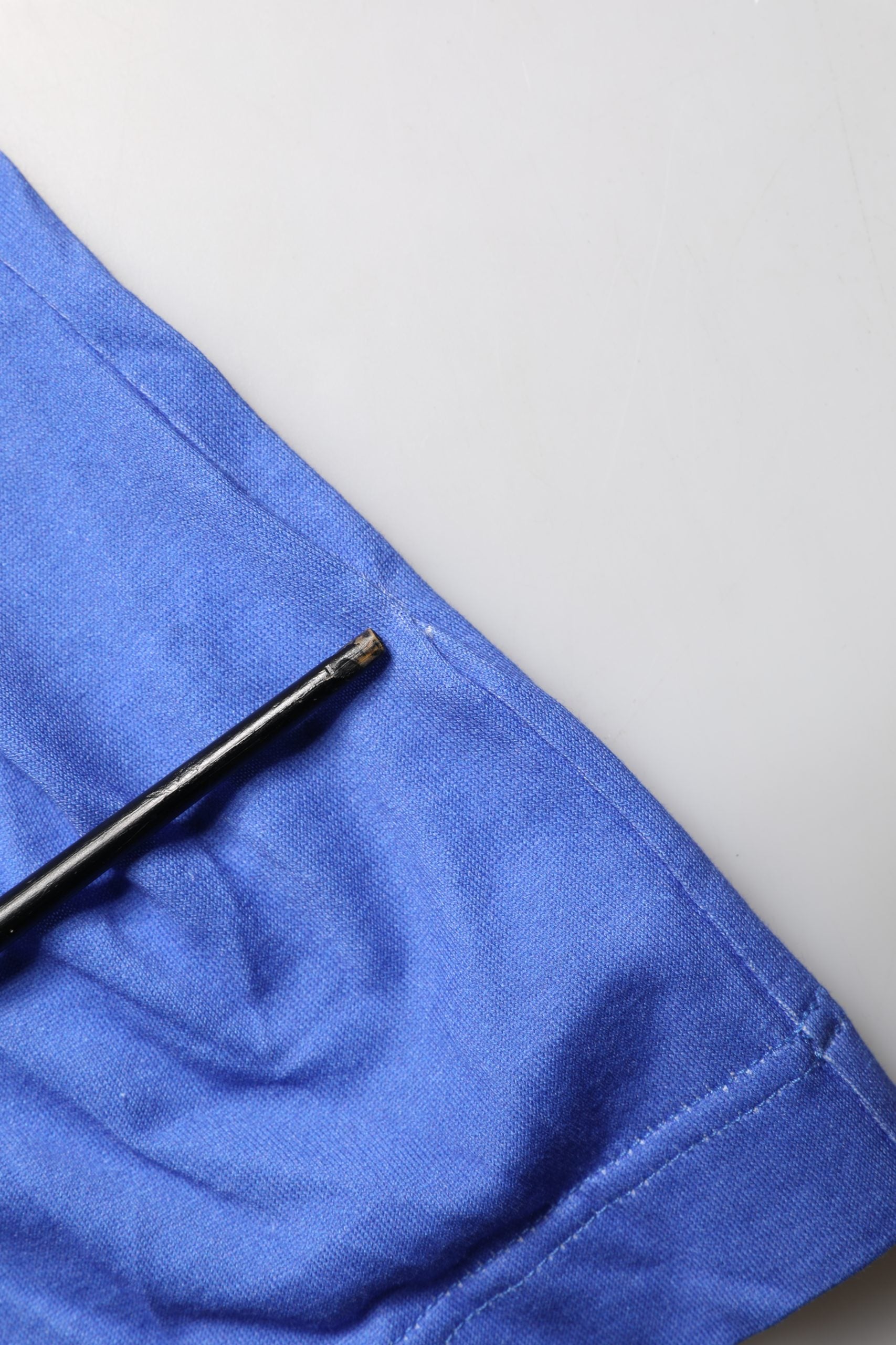 Blue Pasta Graphic Print Cotton Men Crewneck T-shirt