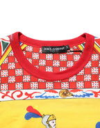 Multicolor Carretto Print Crew Neck T-shirt