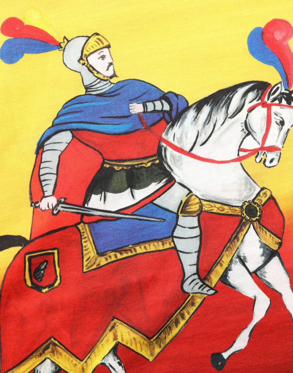 Multicolor Carretto Print Crew Neck T-shirt