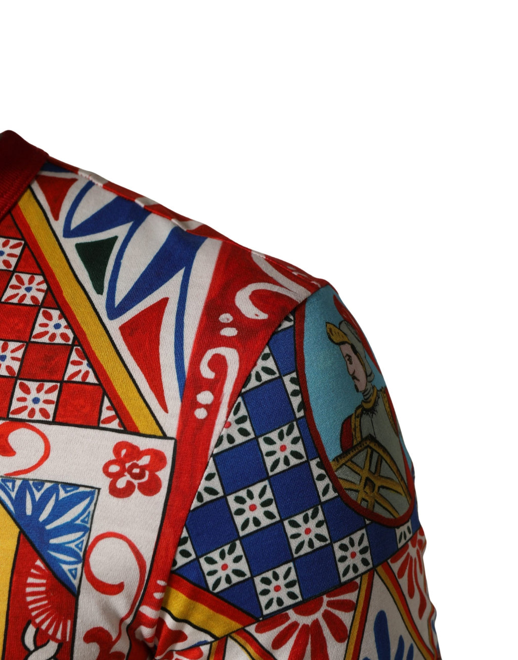 Multicolor Carretto Print Crew Neck T-shirt