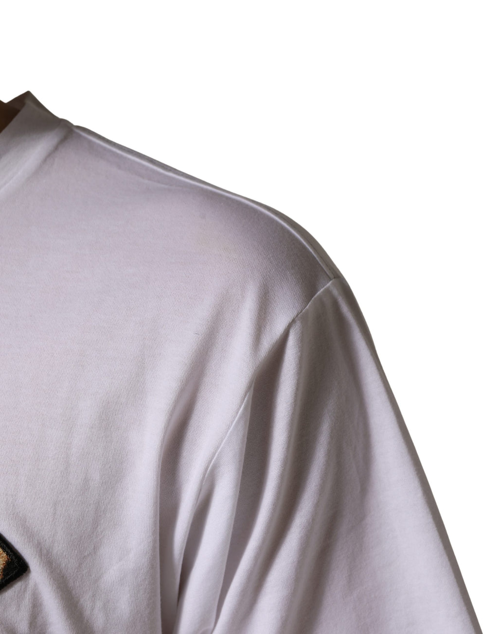 White Leopard Print DG Logo MenCotton T-shirt