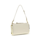 Beige Calf Leather Bos Taurus Shoulder Bag