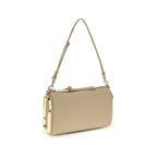 Beige Calf Leather Bos Taurus Shoulder Bag