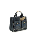 Blue Cotton Shoulder Bag