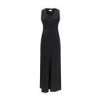Black Viscose Casual Dress