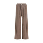 Brown Cotton Casual Pants