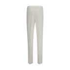 White Linen Casual Pants