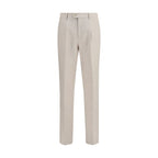 Beige Cotton Dress Pants