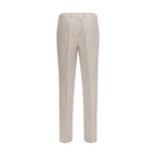 Beige Cotton Dress Pants