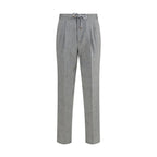 Gray Linen Casual Pants