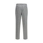 Gray Linen Casual Pants