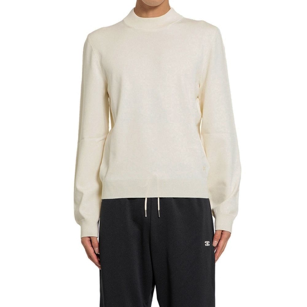 White Elastane Sweatshirt