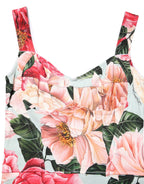 Multicolor Floral Print Viscose Sheath Dress