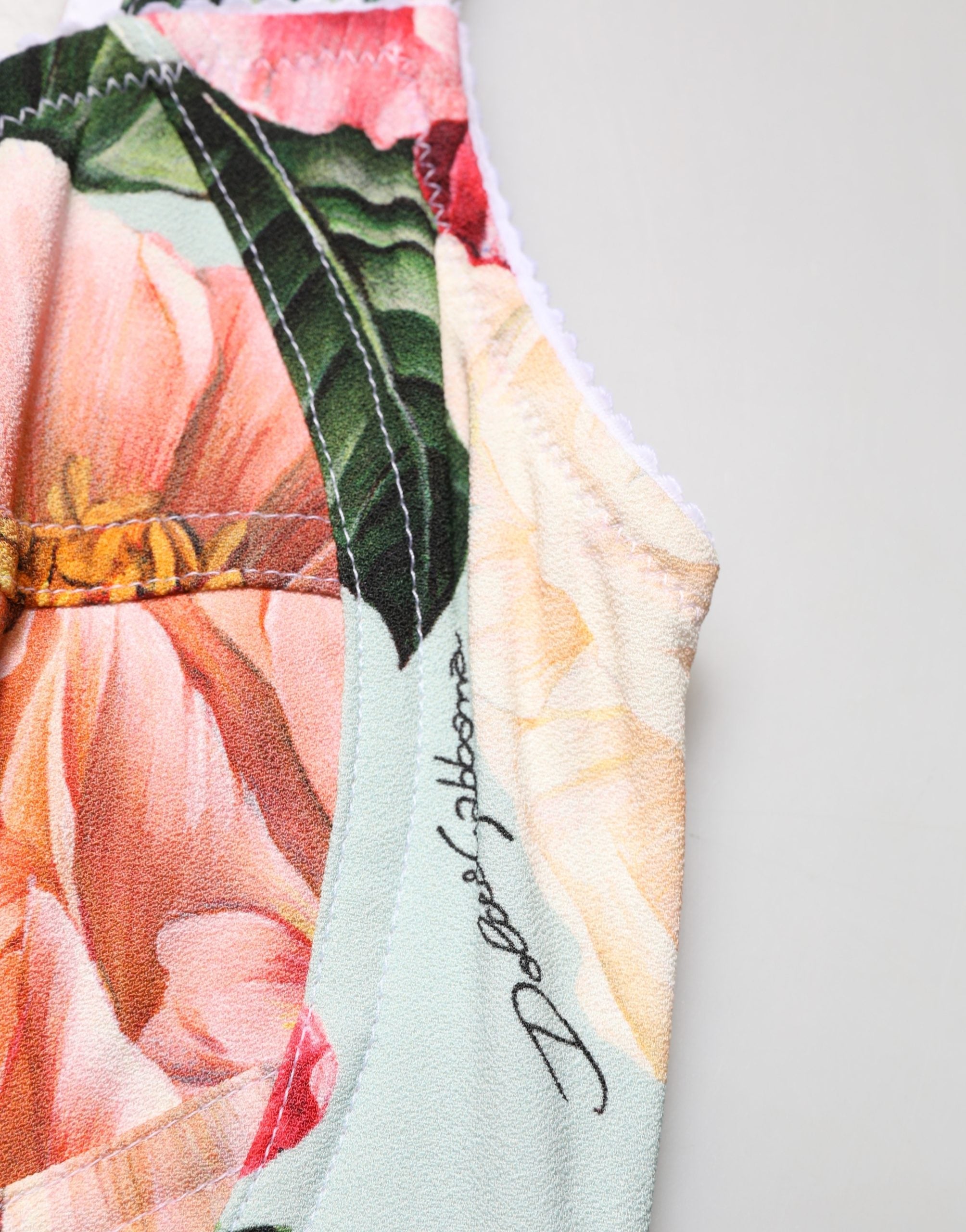 Multicolor Floral Print Viscose Sheath Dress