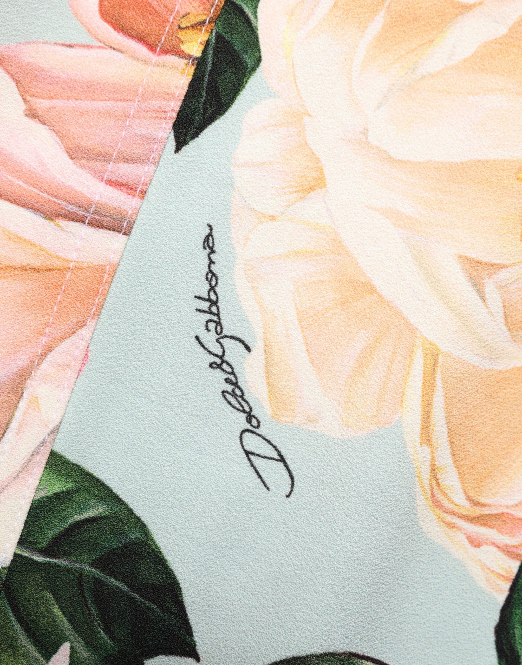 Multicolor Floral Print Viscose Sheath Dress