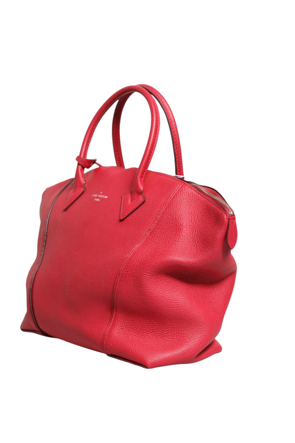 Griotte Taurillon Leather Soft Lockit MM Crossbody Bag