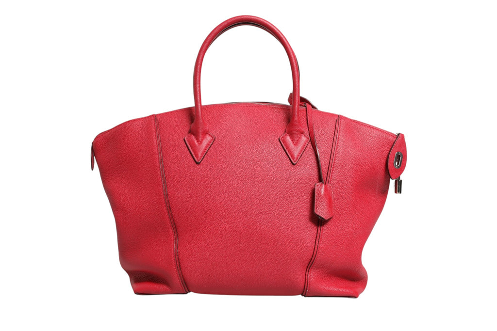 Griotte Taurillon Leather Soft Lockit MM Crossbody Bag