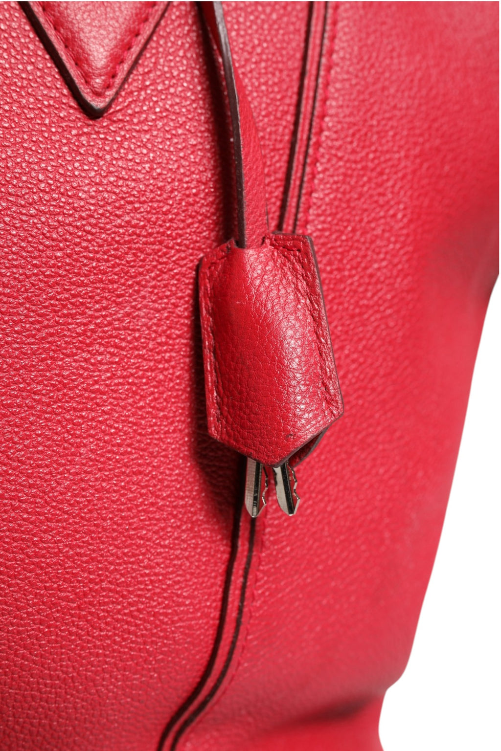 Griotte Taurillon Leather Soft Lockit MM Crossbody Bag