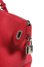 Griotte Taurillon Leather Soft Lockit MM Crossbody Bag