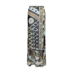 Bicolor Polyamide Long Skirt