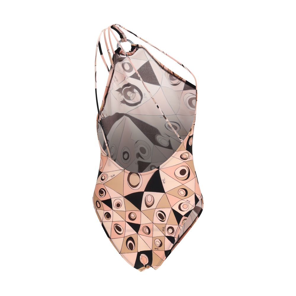 Multicolor Polyamide One-Piece Swimsuit