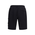 Black Cotton Bermuda Shorts