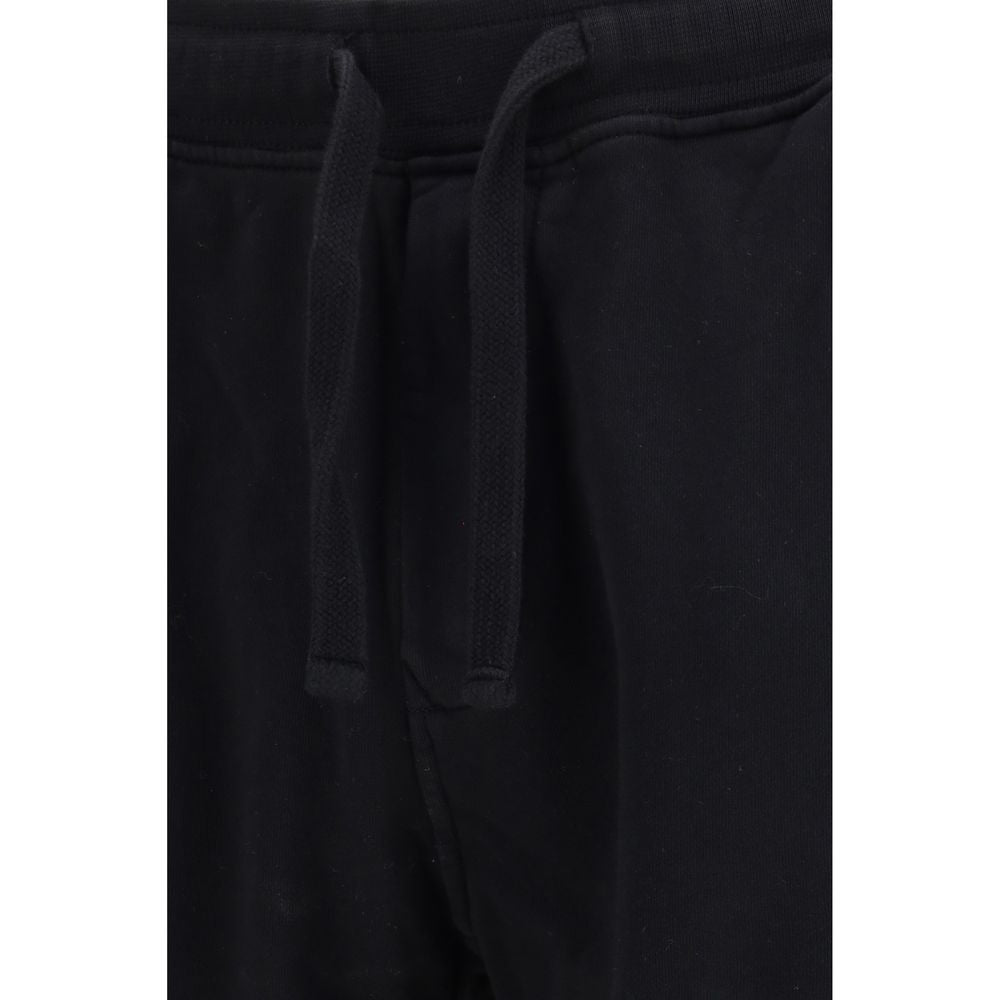 Black Cotton Bermuda Shorts
