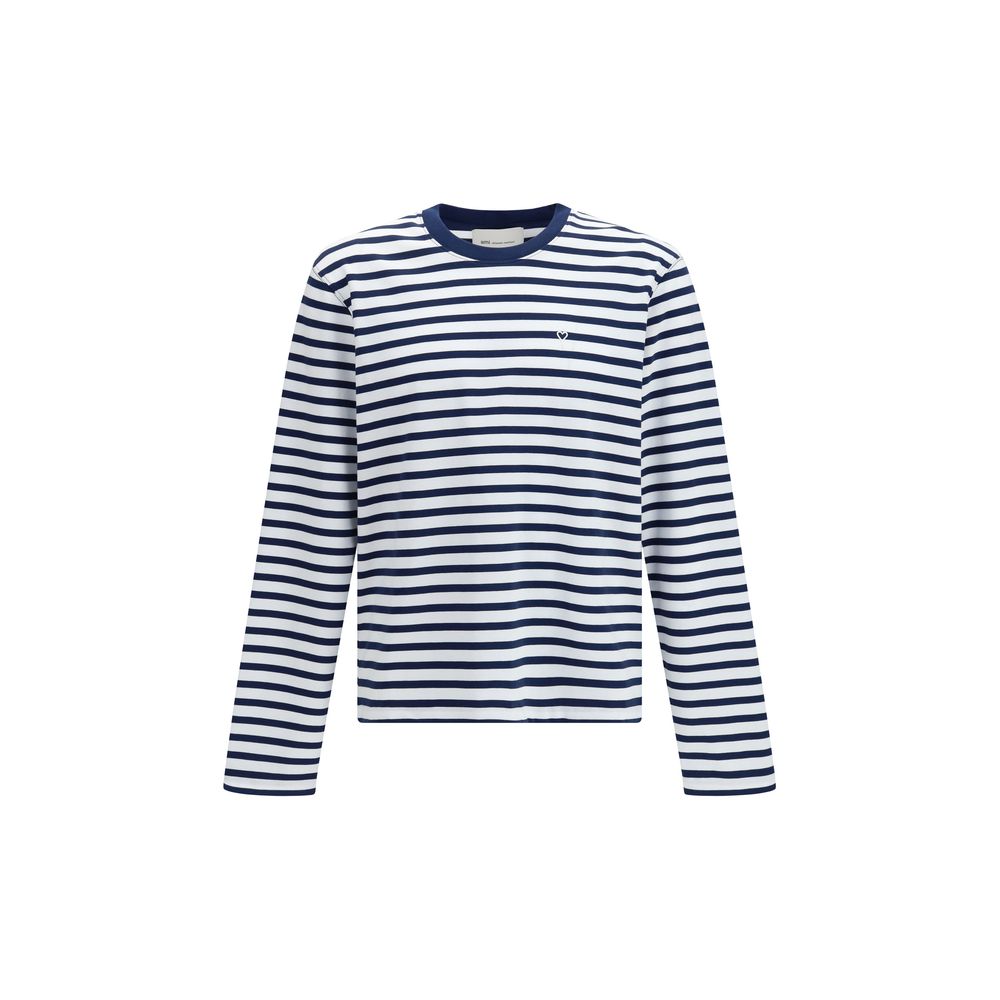 Blue Cotton Long Sleeve T-Shirt