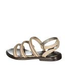 Beige Calfskin Flat Sandals
