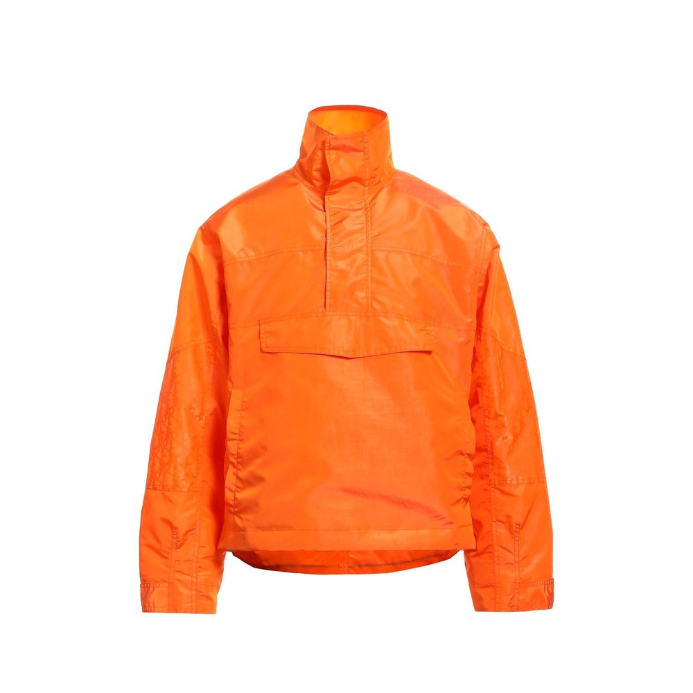 Orange Polyester Shell Jacket