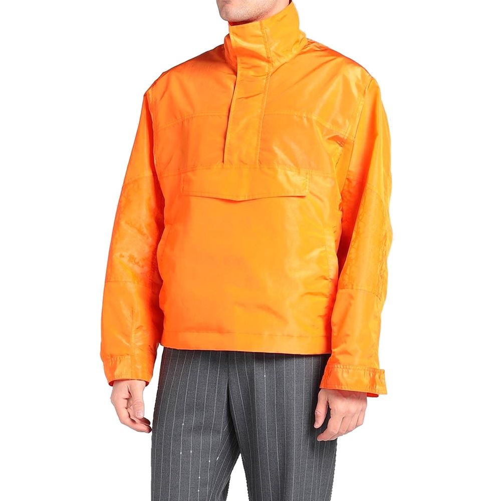 Orange Polyester Shell Jacket